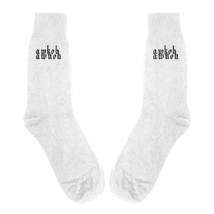 AWKOHAWNOH Socks (White)