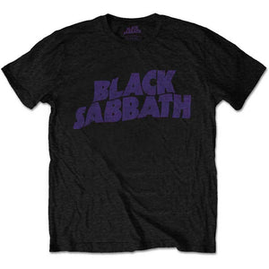Black Sabbath Unisex Tee: Wavy Logo Vintage