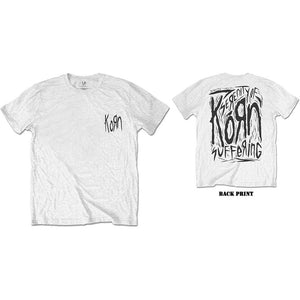 Korn Unisex Tee: Scratched Type (Back Print)