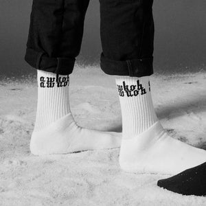 AWKOHAWNOH Socks (White)