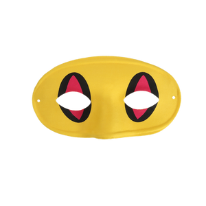 Yellow domino style eye mask.